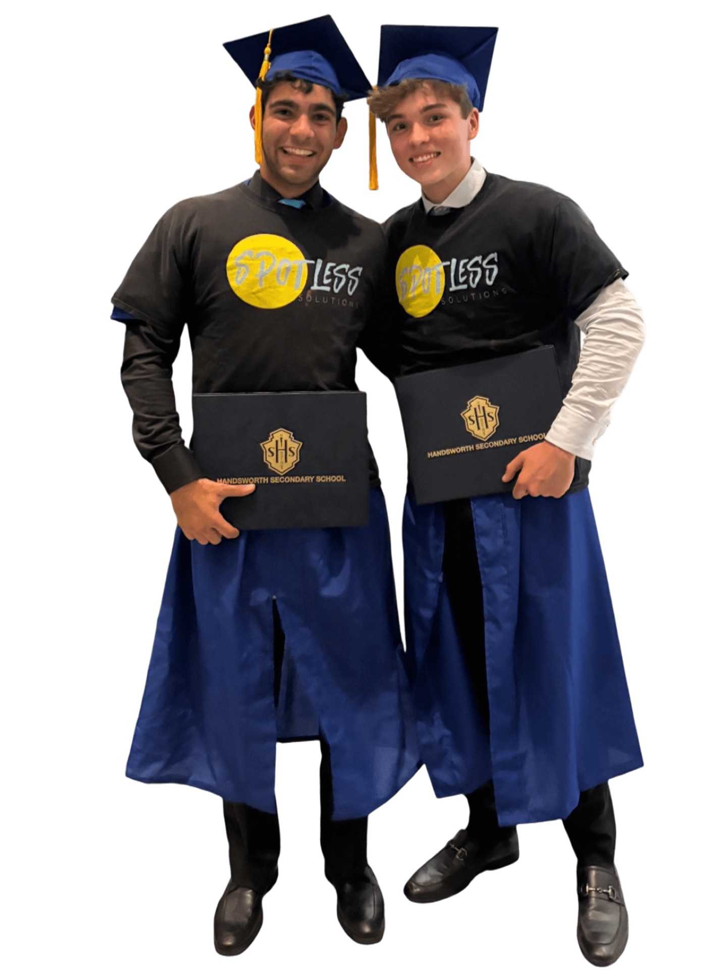 Ben and Parsa at Handsworth Secondary graduation 2024